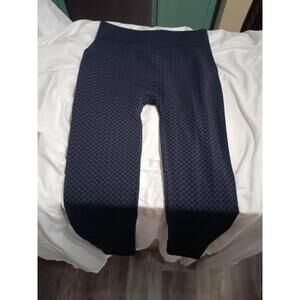 Women's "Motherhood Maternity" Variegated Navy Blue Leggings; Size S/M NWT Comfy